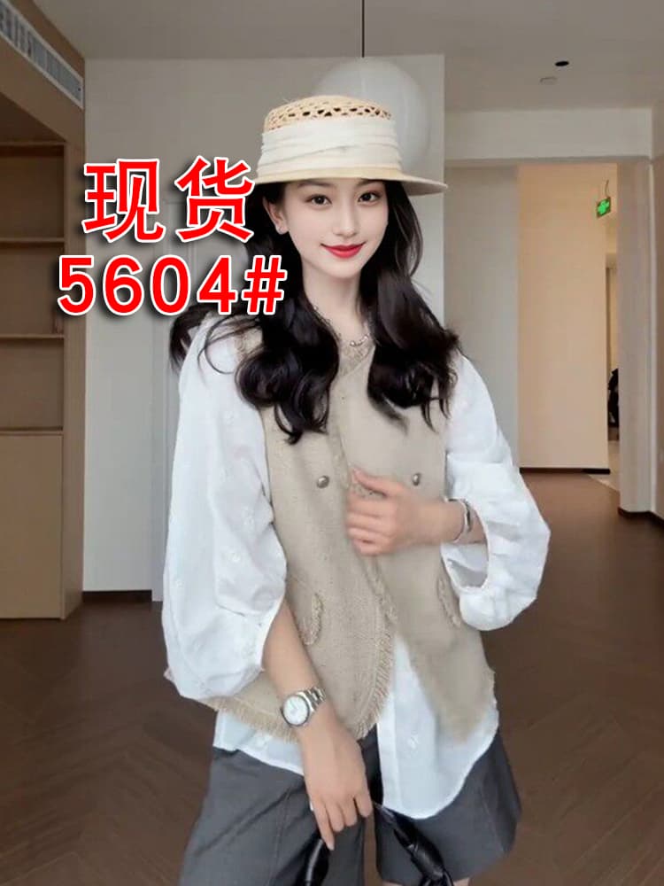 빅 사이즈 여성 의류 프랑스식 술 측면 작은 샤넬 스타일 베스트 2026 봄 새로운 루즈핏 스택 착용 조끼 재킷 맨위 이미지 2