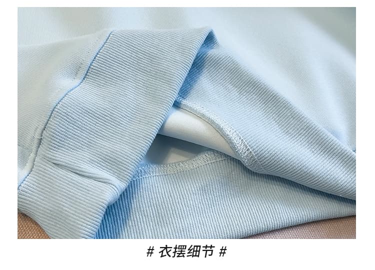 실사 배색 POLO 칼라 페이크 레이어드 후드티 여성 귀여운 강아지 자수 루즈핏 연령 감소 학원 스타일 긴팔 맨위 상세 이미지 27