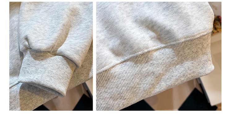 실사 학원 스타일 polo 넥타이 후드티 여성 루즈핏 작은 대중 닥스 훈트 자수 부드러운 찹쌀 폴로 칼라 맨위 가을 상세 이미지 9
