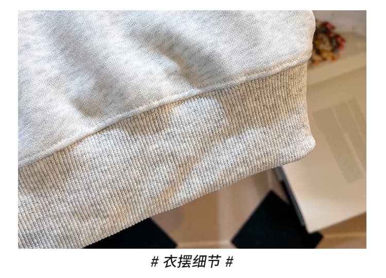 실사 학원 스타일 polo 넥타이 후드티 여성 루즈핏 작은 대중 닥스 훈트 자수 부드러운 찹쌀 폴로 칼라 맨위 가을 상세 이미지 27