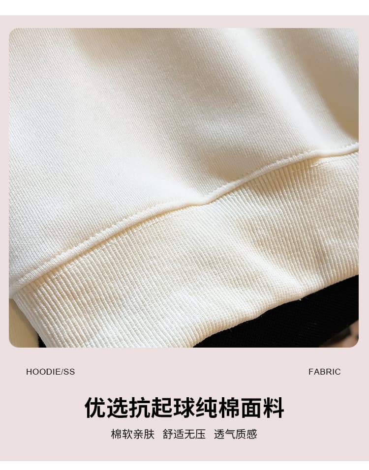 실사 한 부서 체크무늬 베이비 칼라 후드티 여성 부드러운 바람 레이스 레이스 폴로 칼라 루즈핏 다용도 가을 맨위 상세 이미지 5