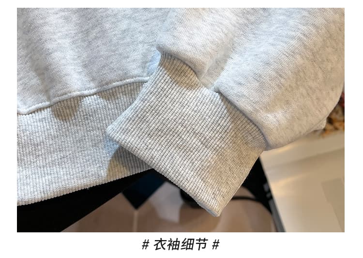 실사 한 부서 체크무늬 베이비 칼라 후드티 여성 부드러운 바람 레이스 레이스 폴로 칼라 루즈핏 다용도 가을 맨위 상세 이미지 25