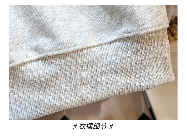 실사 한 부서 체크무늬 패치워크 polo 페이크 레이어드 후드티 신선함 작은 곰 자수 루즈핏 학원 스타일 가을 맨위 상세 이미지 31