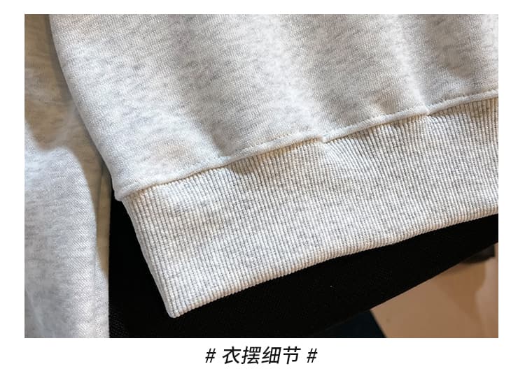 실사 한 부서 달콤함 레이스 베이비 칼라 polo 후드티 미니멀리즘 자수 느긋한 학원 스타일 루즈핏 풀오버 셔츠 상세 이미지 26