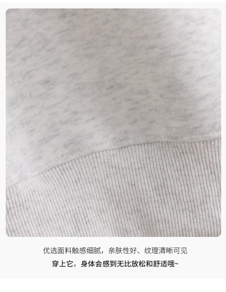 실사 부드러운 프릴 베이비 칼라 후드티 가을 루즈핏 거품 소매 달콤함 연령 감소 쇼트 스타일 다용도 풀오버 맨위 상세 이미지 5
