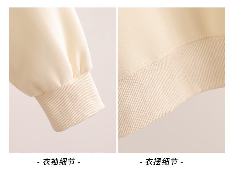 실사 도트 무늬 이중층 POLO 칼라 후드티 여성 닥스 훈트 자수 루즈핏 한 부서 학원 스타일 연령 감소 긴팔 맨위 상세 이미지 23