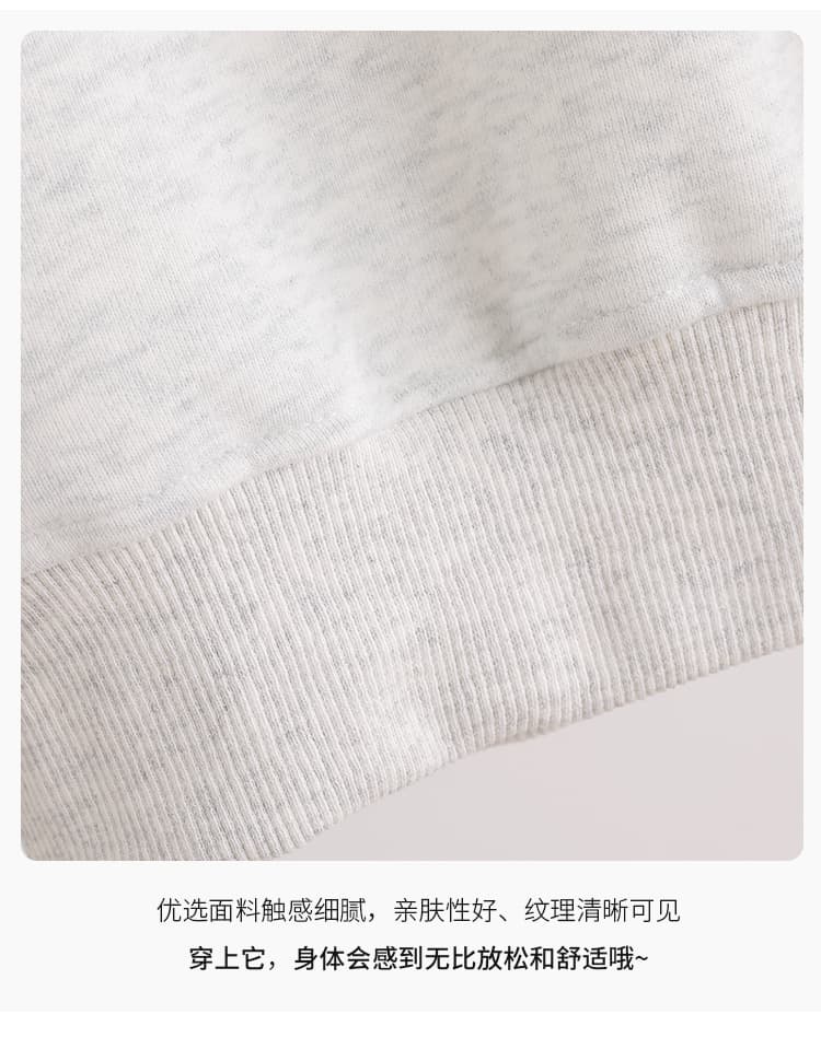 실사 2026 한 부서 학원 스타일 해군 칼라 흔들어서 말 자수 넥타이 느긋한 루즈핏 풀오버 쇼트 스타일 후드티 상세 이미지 5