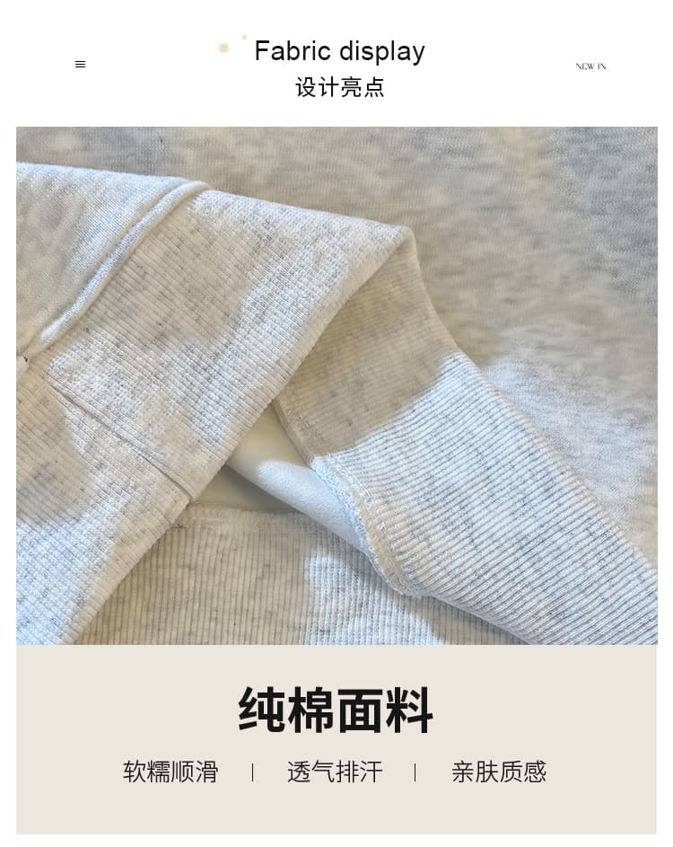 실사 가을 새로운 하프 지퍼 스탠드 칼라 꽈배기 로프 3개 바 패치워크 색상 심지어 소매 아메리칸 패션 다용도 후드티 여성 상세 이미지 5