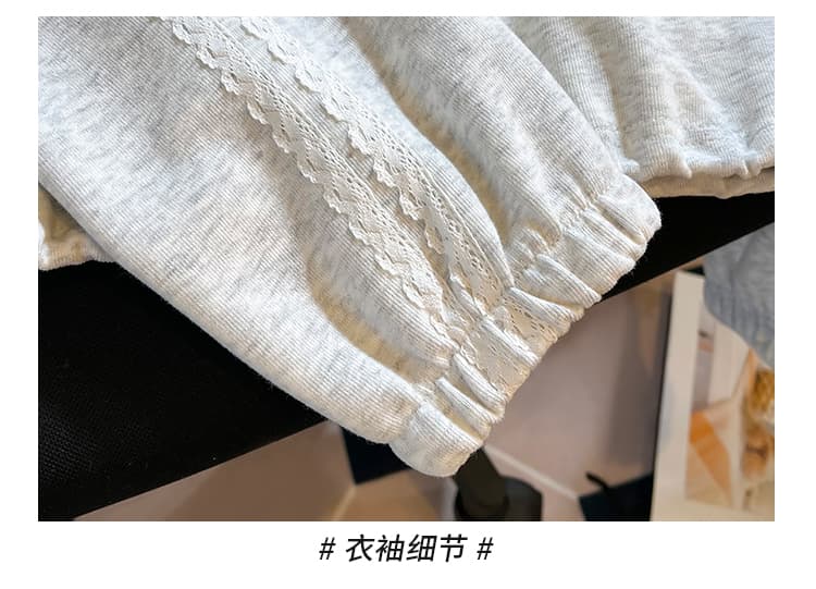 실사 2026 한 부서 부드러운 바람 레이스 조각 오픈 가디건 후드티 스탠드 칼라 지퍼 펌프 로프 허리 수축 느슨함 센스 재킷 상세 이미지 30