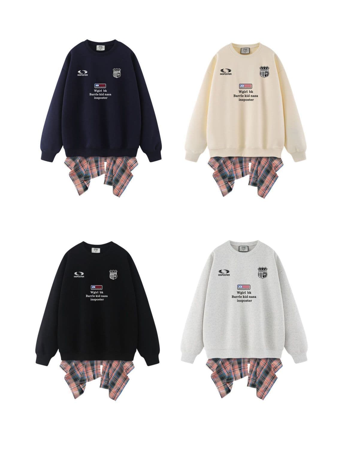 셔츠 후드티 티셔츠 재킷 스택 착용 유물 체크무늬 랩스커트팬츠 남자 하나 슬라이스 레이스업 숨기기 고기 반신 스커트 여성 언더 상세 이미지 24