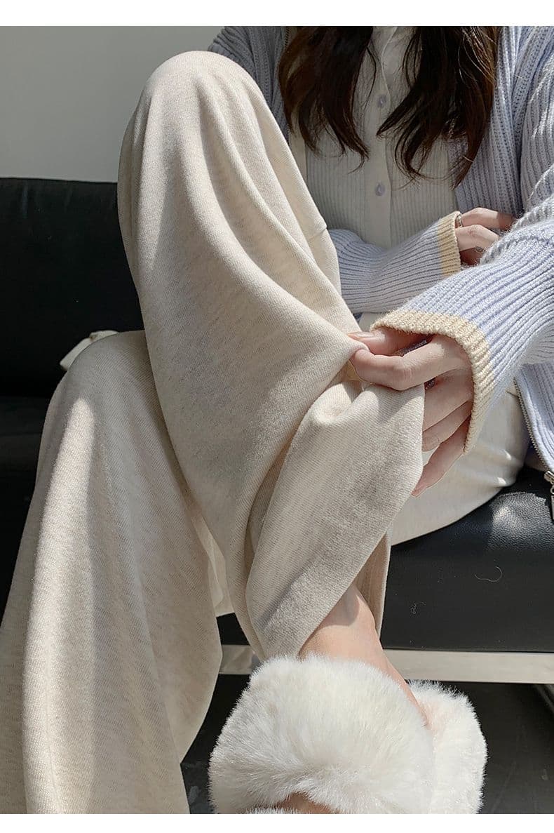 정가 3 차원 허리 머리 테두리 루즈핏 느긋한 스트레이트 좁은 에디션 도루 센스 찹쌀 바지 상세 이미지 25