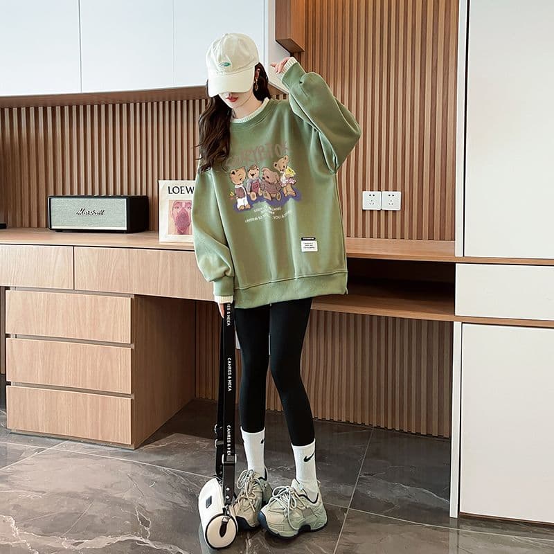 실사 정가 순수한 Mianhua 면 복합 우유 실크 이후 패키지 칼라 양모 패치워크 패션 후드티 상세 이미지 11