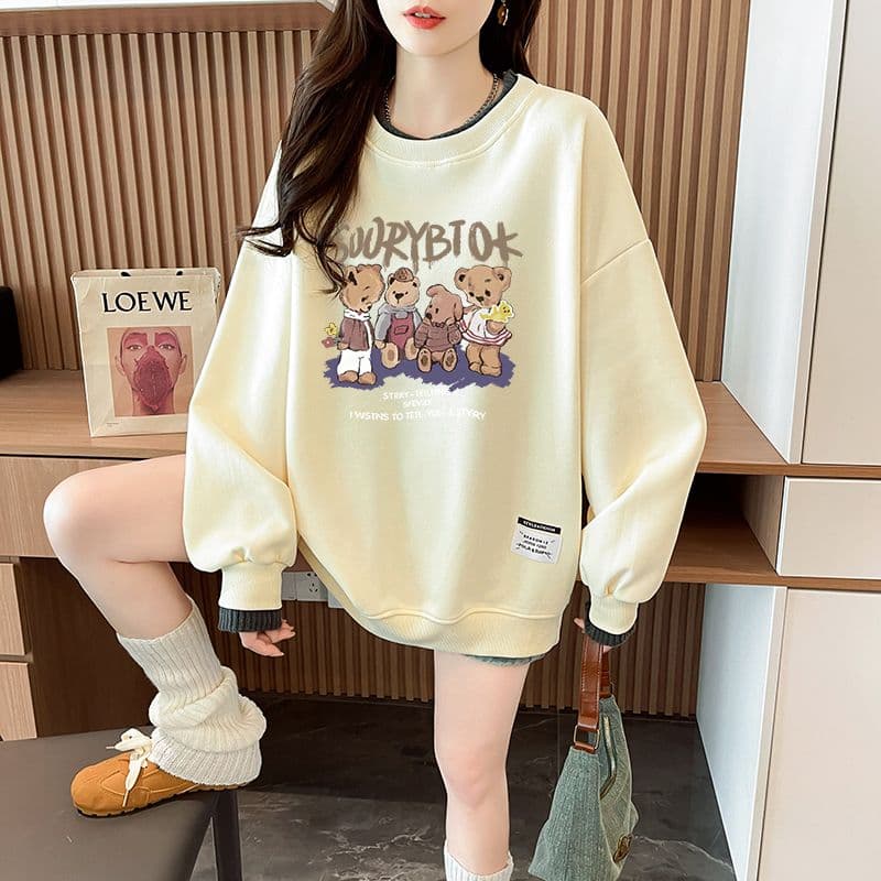 실사 정가 순수한 Mianhua 면 복합 우유 실크 이후 패키지 칼라 양모 패치워크 패션 후드티 상세 이미지 21