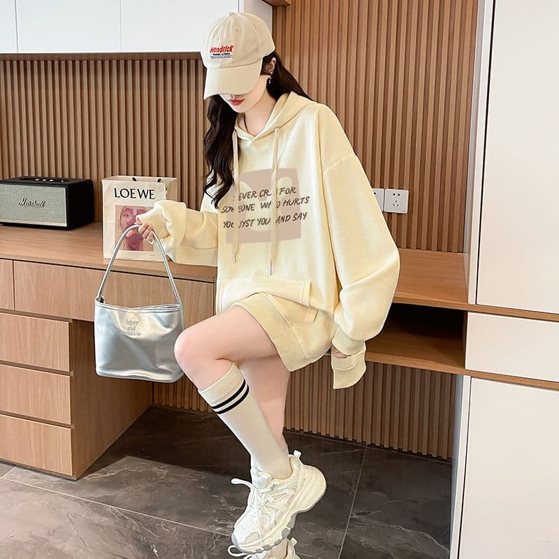 실사 정가 순수한 Mianhua 면 복잡한 우유 실크 이후 패키지 칼라 후드 트임 주머니 후드티 재킷 상세 이미지 10