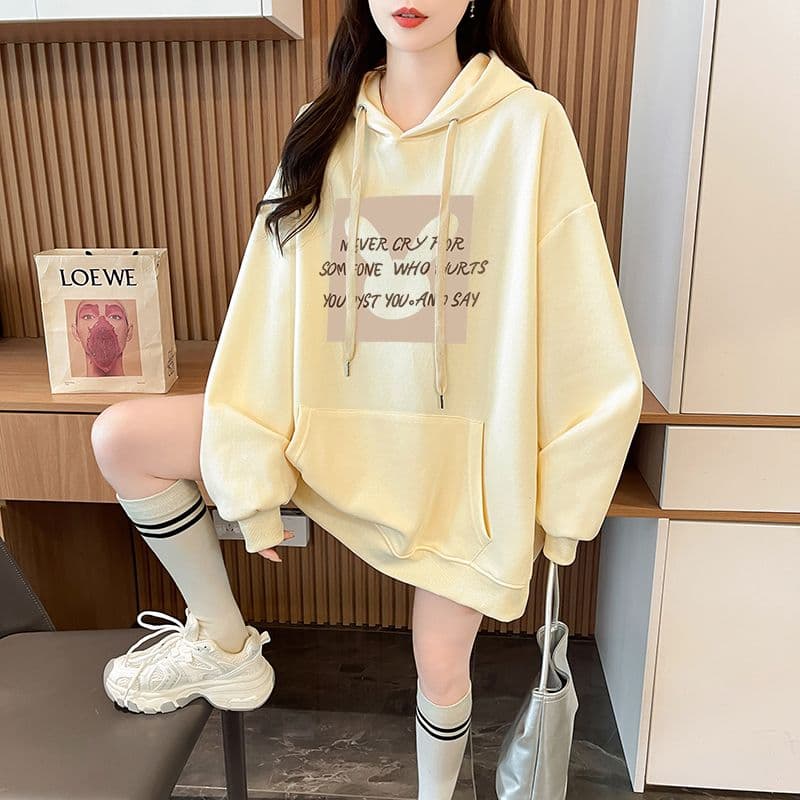 실사 정가 순수한 Mianhua 면 복잡한 우유 실크 이후 패키지 칼라 후드 트임 주머니 후드티 재킷 상세 이미지 14