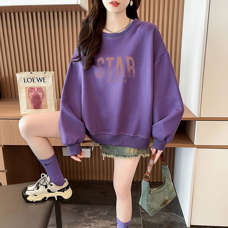 실사 정가 순수한 Mianhua 면 복합 우유 실크 이후 패키지 칼라 라운드 넥 패션 만나는 후드티