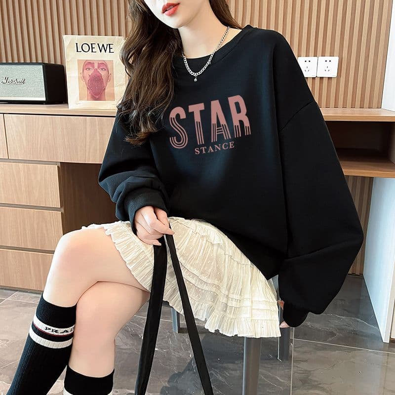 실사 정가 순수한 Mianhua 면 복합 우유 실크 이후 패키지 칼라 라운드 넥 패션 만나는 후드티 상세 이미지 15