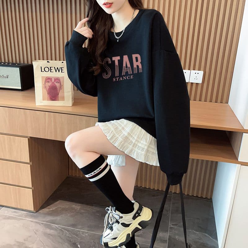 실사 정가 순수한 Mianhua 면 복합 우유 실크 이후 패키지 칼라 라운드 넥 패션 만나는 후드티 상세 이미지 18