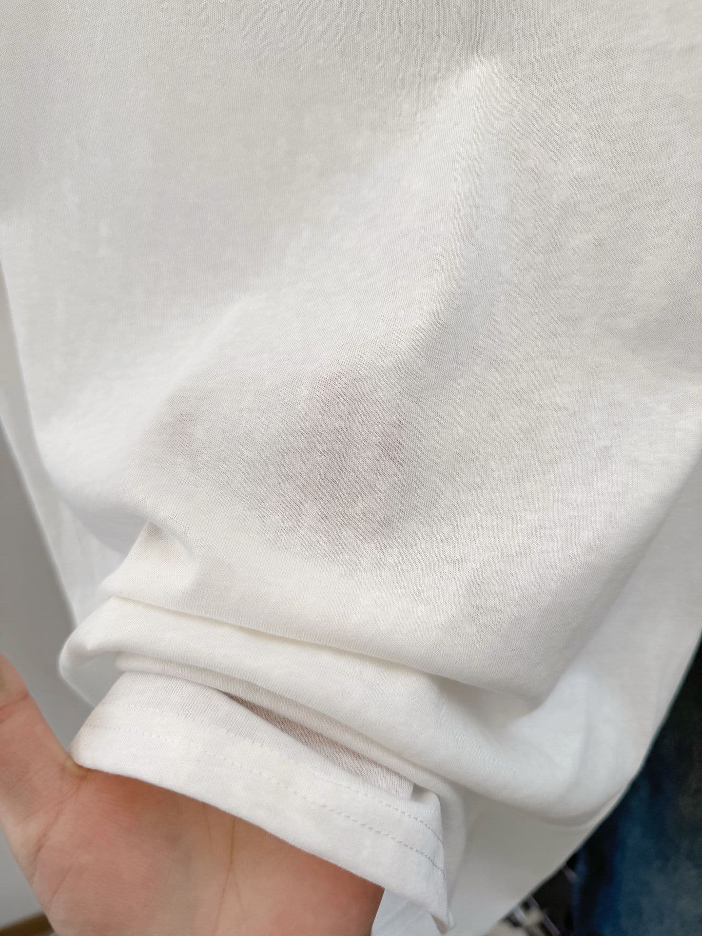 실사 눈꽃 면 대 네클라인 반팔 티셔츠 여성 여름 루즈핏 한국 스타일 기본 셔츠 인사이드 가져 가라. 외출용 반소매 맨위 상세 이미지 10