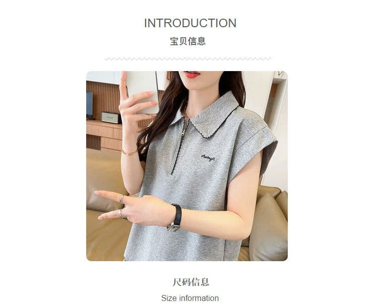 실사 180g 남자 바 면 Feifei 소매 티셔츠 여성 여름 드레스 반팔 얇은 스타일 POLO 칼라 루즈핏 작은 키 맨위 상세 이미지 2