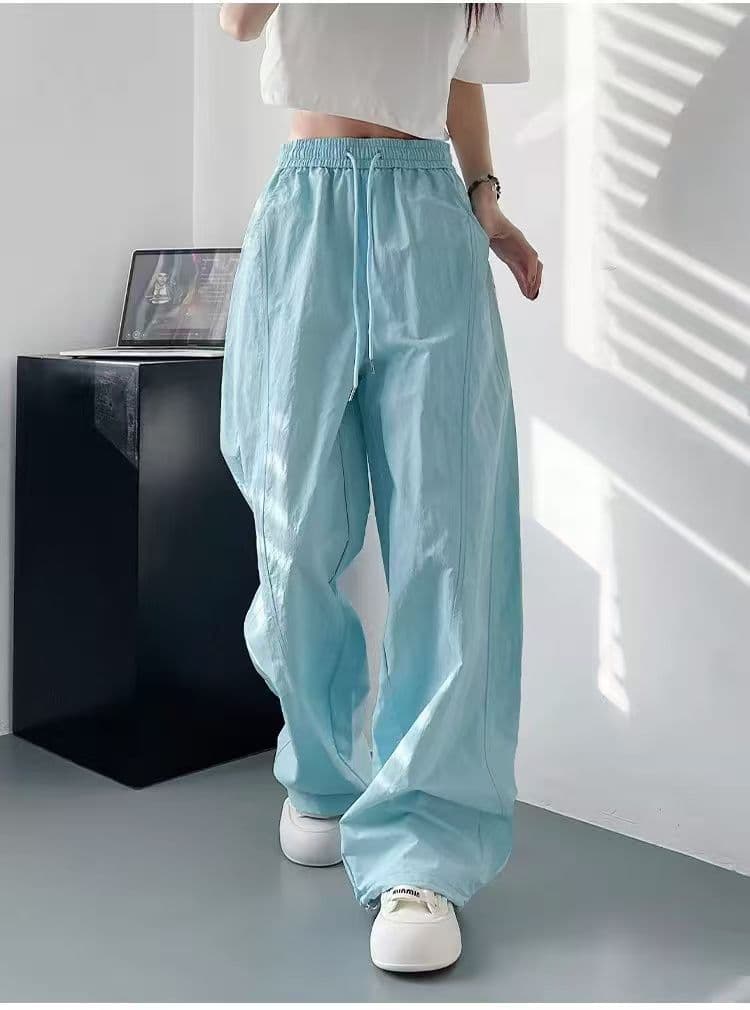 3 차원 허리 머리 화이트 불 투수 속도 건조한 바지 여성 여름 얇은 스타일 루즈핏 bf 느긋한 바람 자외선 차단 속도 건조한 운동 바지 상세 이미지 34