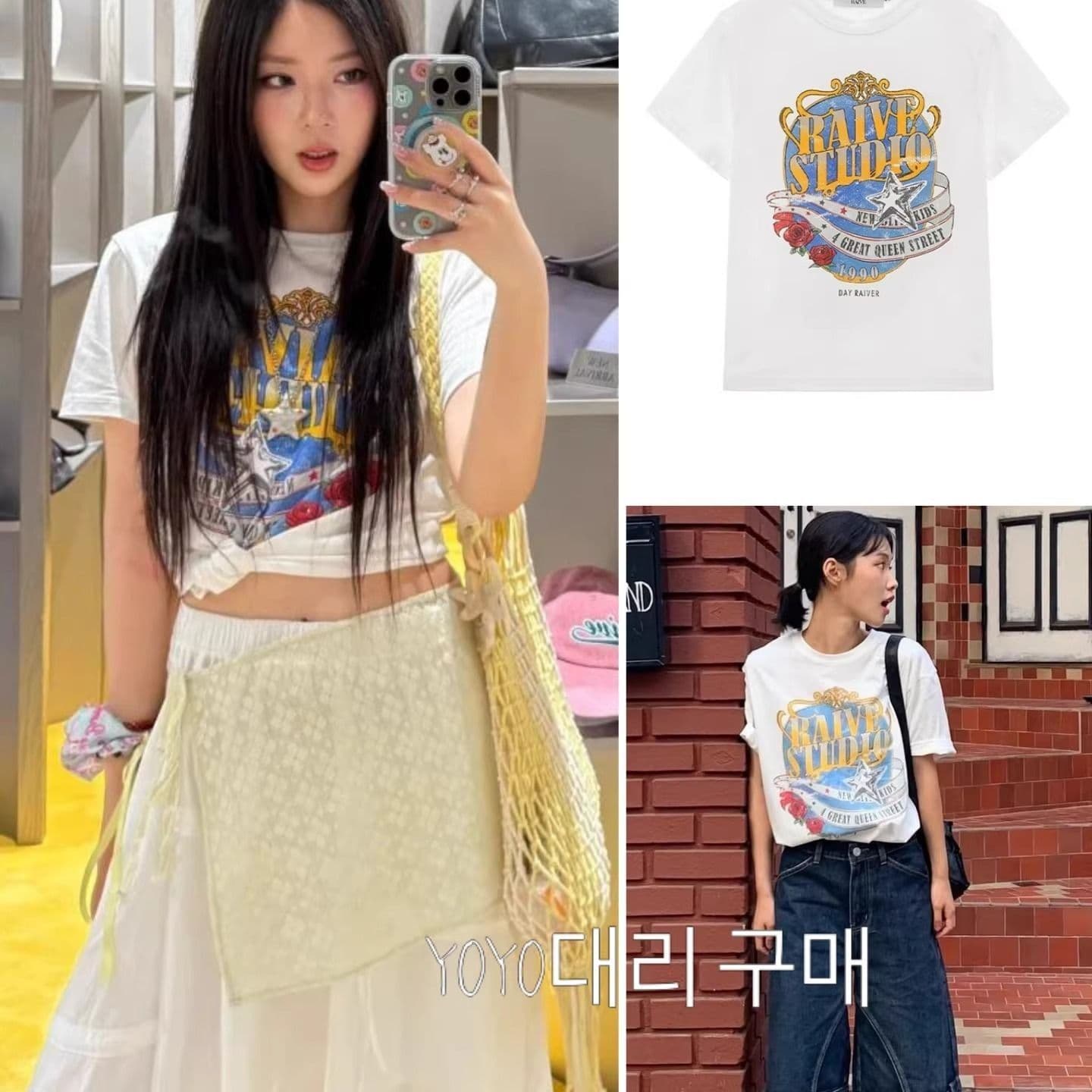 95 면 2026 새로운 다용도 루즈핏 패션 트렌드 캐주얼 라운드 넥 프린트 반팔 티셔츠 여성 셔츠 상세 이미지 3