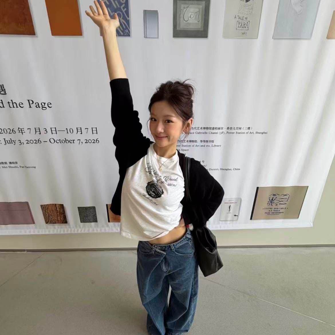 95 면 2026 새로운 다용도 루즈핏 패션 트렌드 캐주얼 라운드 넥 프린트 반팔 티셔츠 여성 셔츠 상세 이미지 3