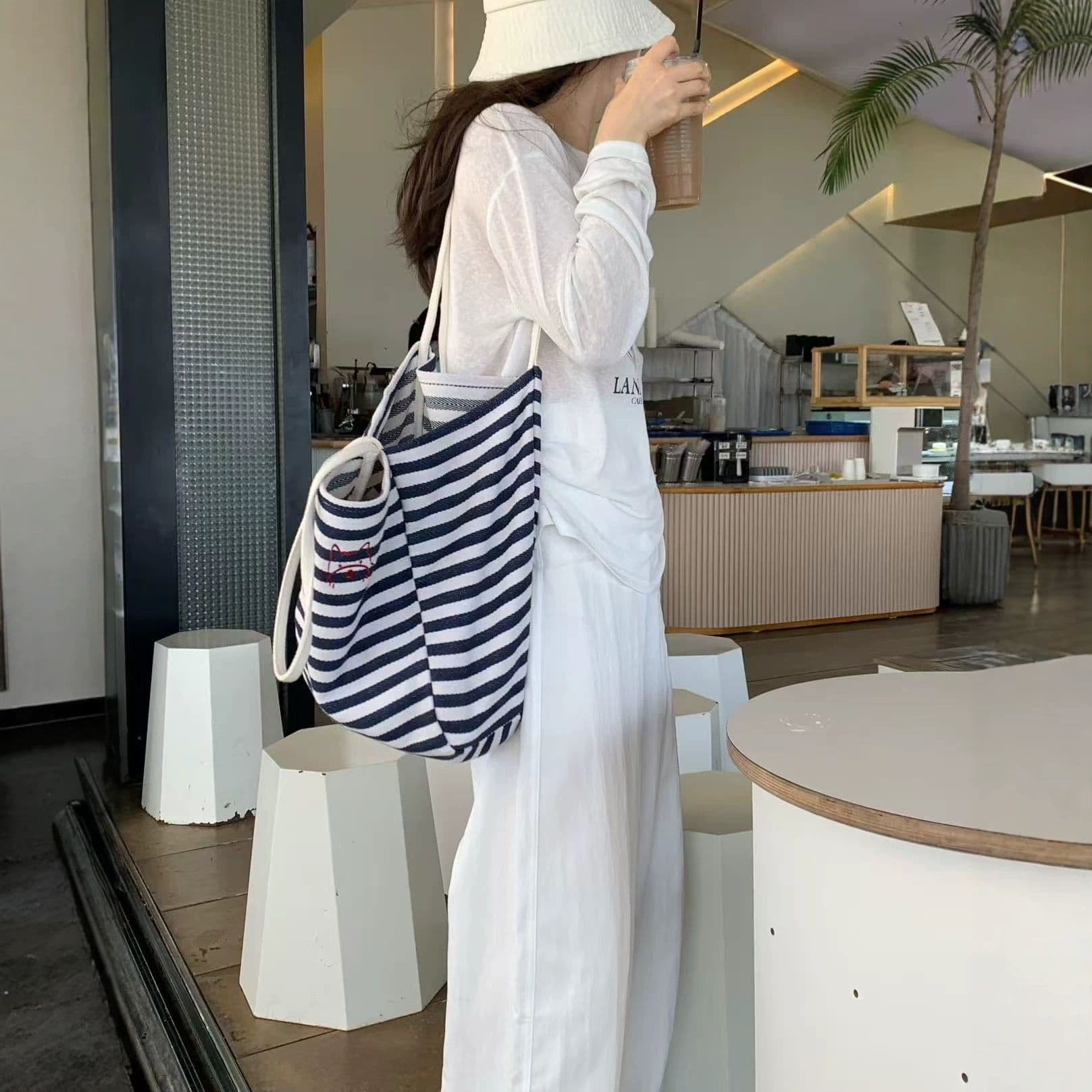 65 면 여름 프린트 한국 스타일 패션 다용도 루즈핏 반팔 티셔츠 여성 의류 맨위 새로운 캐주얼 이미지 3