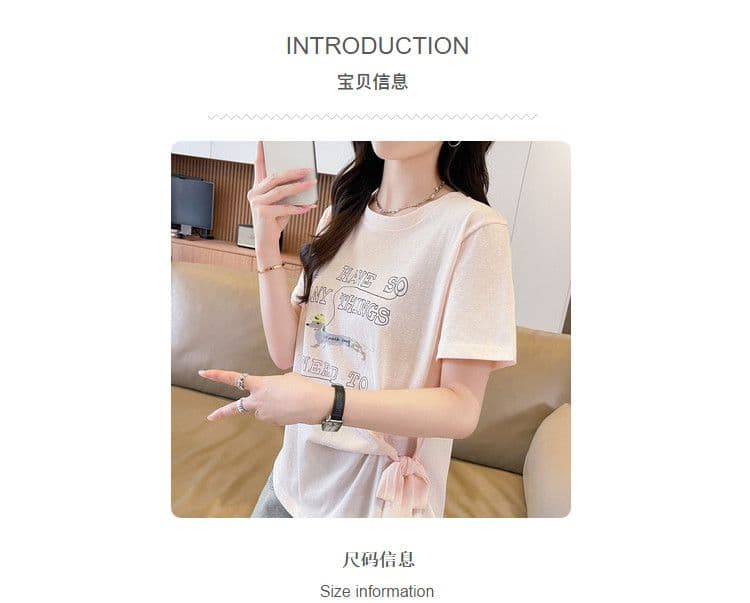 실사 얼음 센스 눈꽃 면 사탕 색상 반팔 셔츠 여성 여름 드레스 반팔 얇은 스타일 스트랩 루즈핏 작은 키 맨위 상세 이미지 2