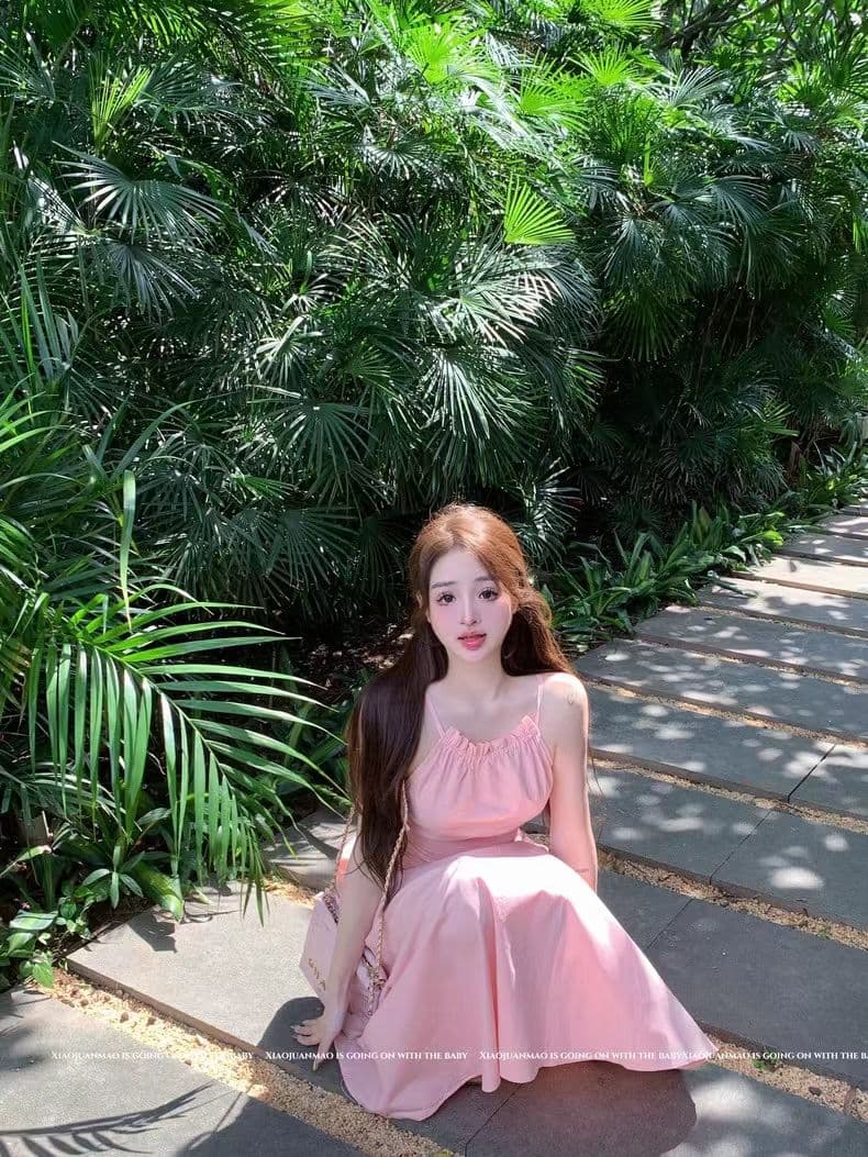 순수한 욕망 바람 그는 벤 허리 수축 슬림해 보이는 첫사랑 롱 스커트 슈퍼 요정 해변가 여행 휴가 필수 허리 홀로우 아웃 드레스