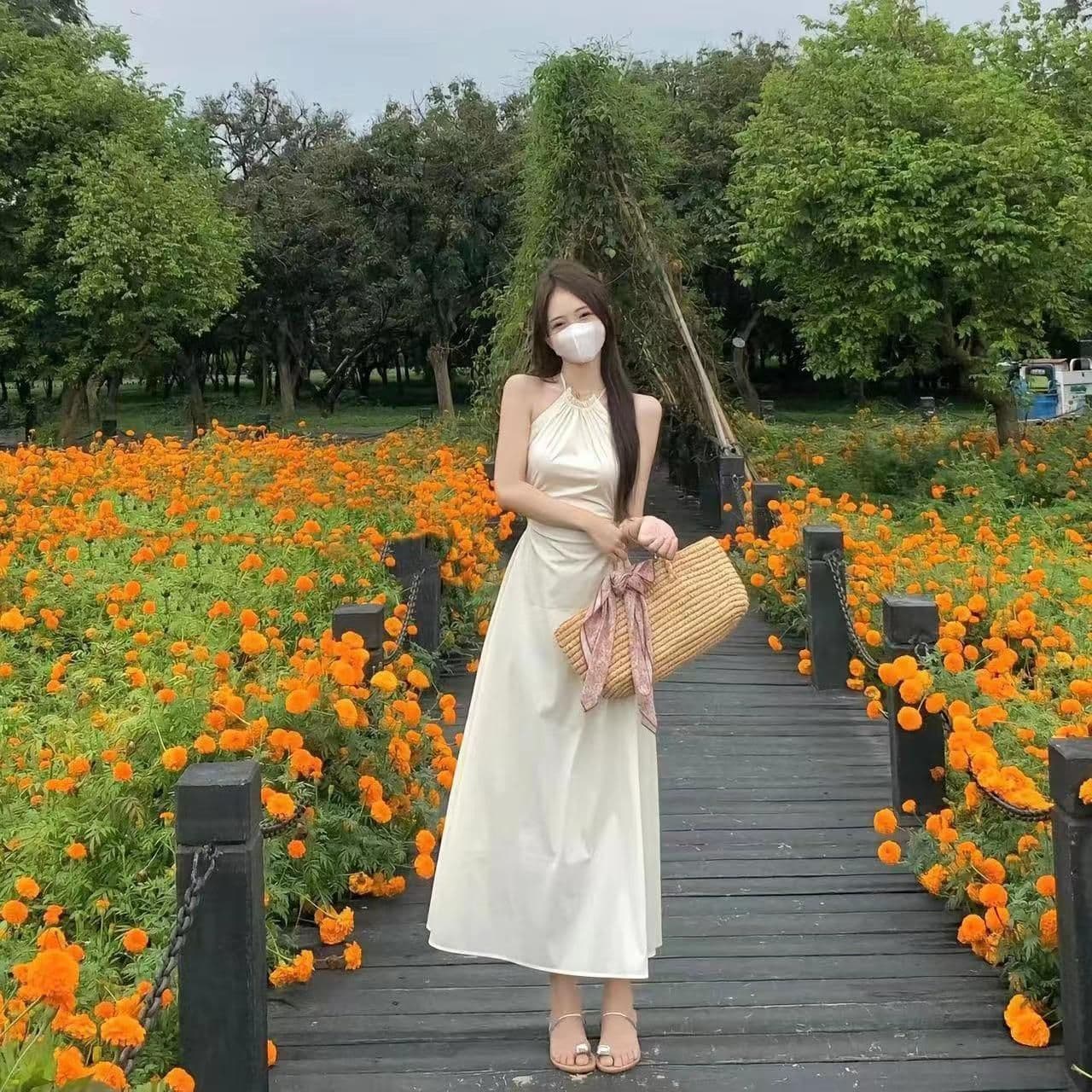 순수한 욕망 바람 그는 벤 허리 수축 슬림해 보이는 첫사랑 롱 스커트 슈퍼 요정 해변가 여행 휴가 필수 허리 홀로우 아웃 드레스 상세 이미지 18