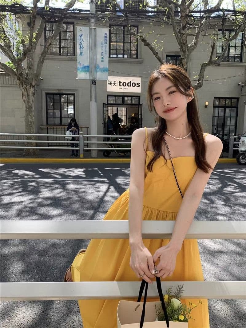 투명 지퍼 주머니 해변가 여행 휴가 착용 가져 가라. 사진 찍기 슬립 여성 드레스 여름 아름다운 분위기 센스 상세 이미지 17