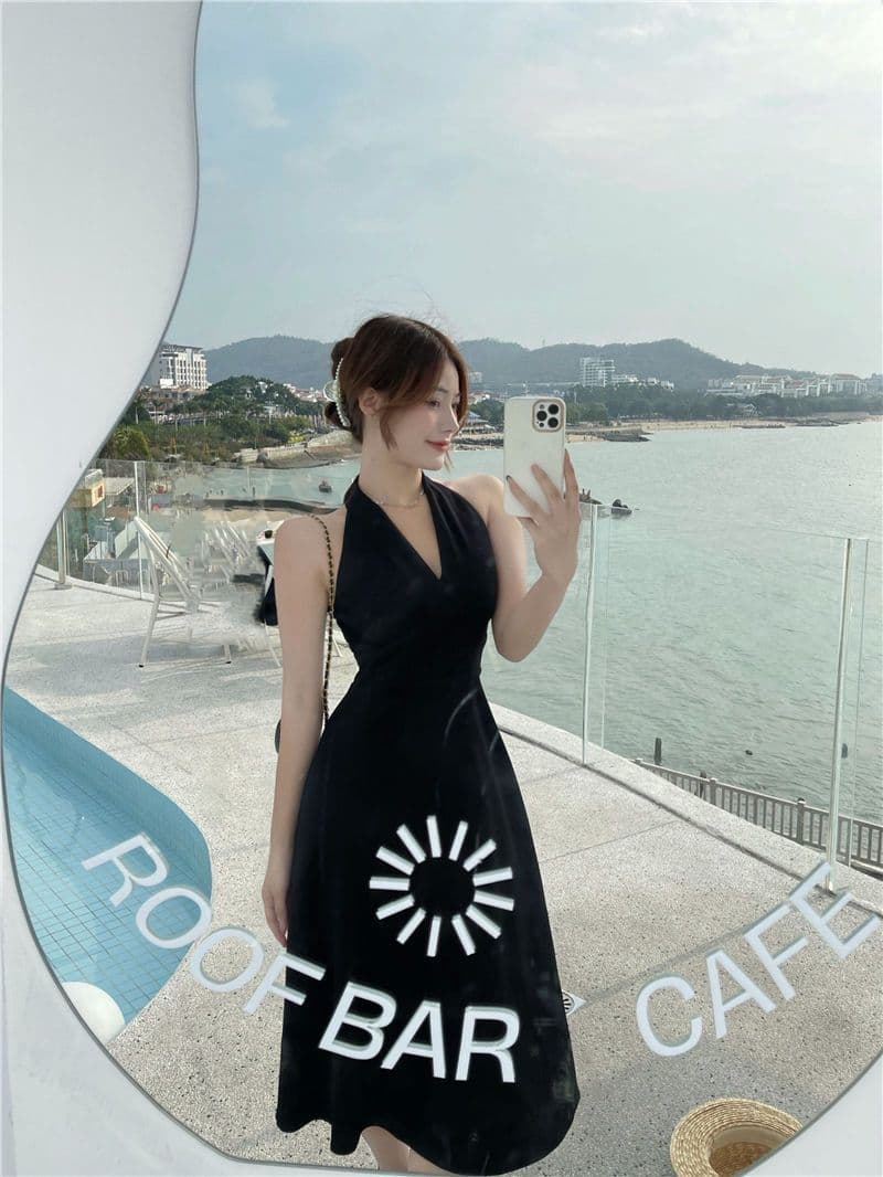 슬립 행침 목 해변가 여행 휴가 옷 해변 드레스 아이들 여름 롱 스커트 삼아 여행 착용 가져 가라. 드레스 상세 이미지 6