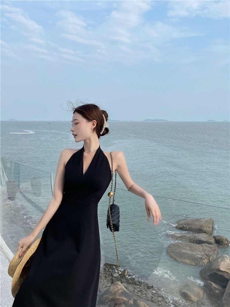 슬립 행침 목 해변가 여행 휴가 옷 해변 드레스 아이들 여름 롱 스커트 삼아 여행 착용 가져 가라. 드레스 상세 이미지 7
