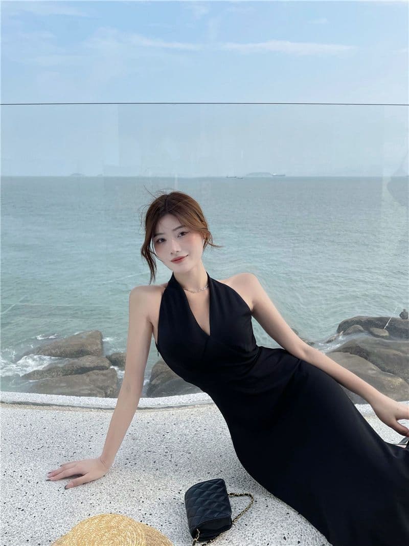 슬립 행침 목 해변가 여행 휴가 옷 해변 드레스 아이들 여름 롱 스커트 삼아 여행 착용 가져 가라. 드레스 상세 이미지 12