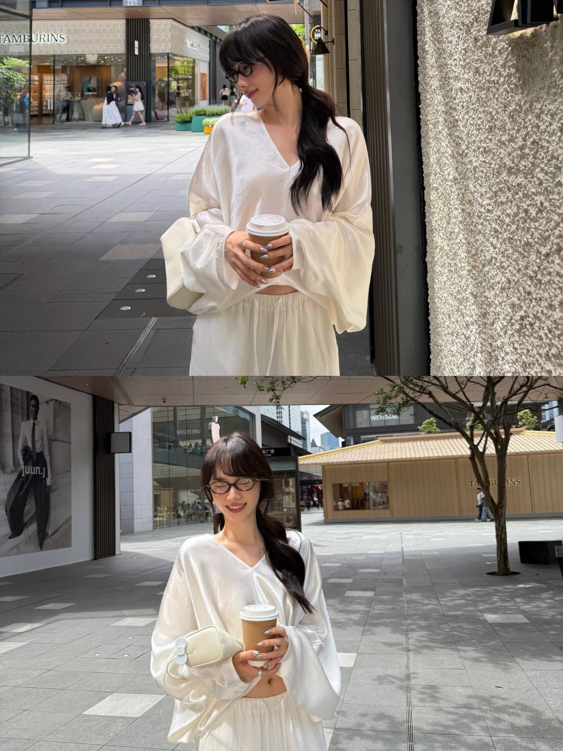 2026 년 새로운 여성 의류 미니멀리즘 품격 패션 다용도 캐주얼 단색 배트윙 소매 셔츠 맨위 외출용 상세 이미지 2