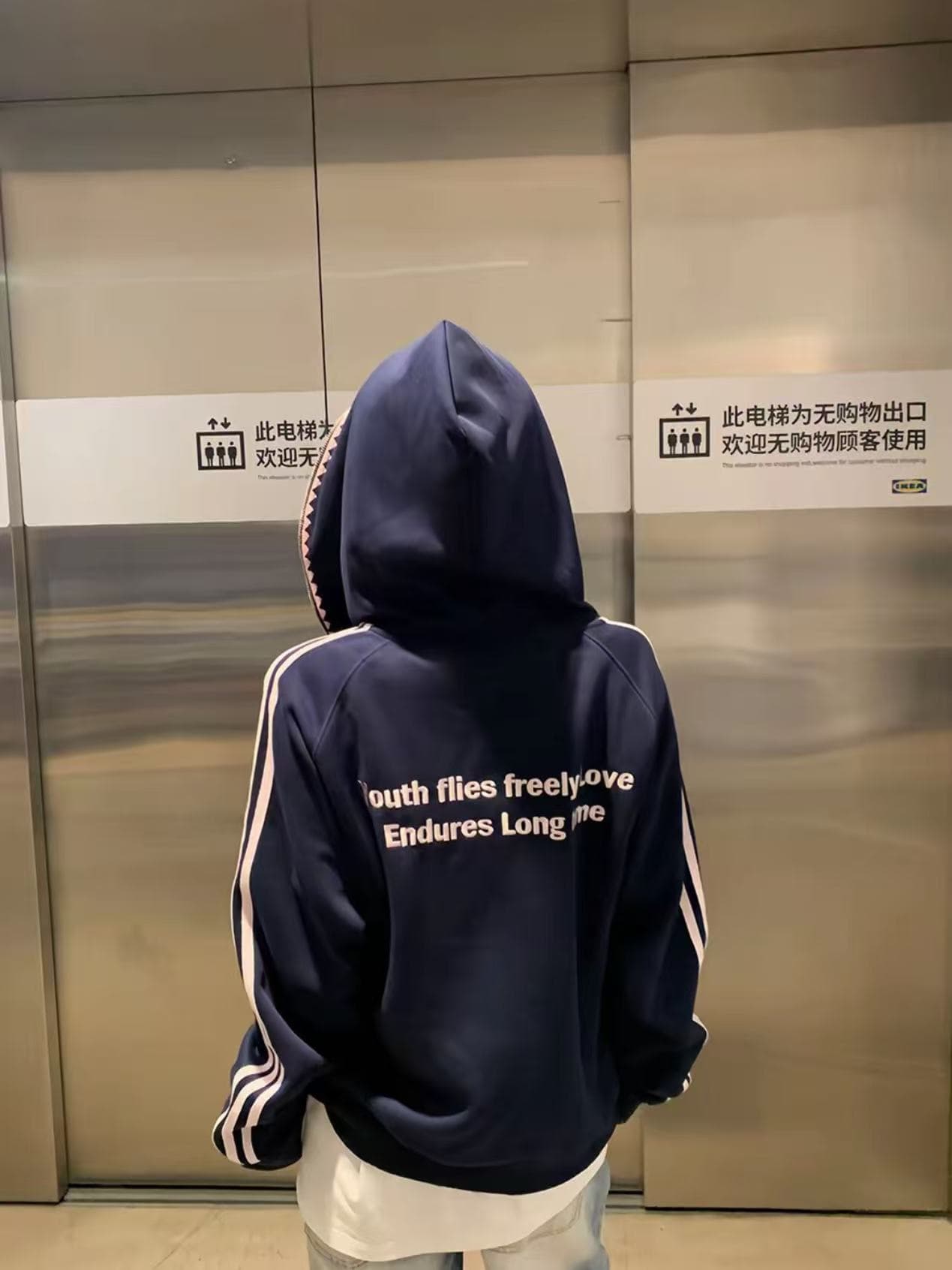전후 자수 주문 표준 순수한 Mianhua 면 복합 후드 티 스웨터 여성 얇은 스타일 이미지 4