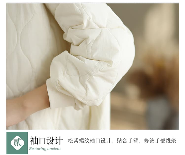 실사 작은 대중 다크 바람 누비 이불의 재료 솔기 솜을 넣은 후드티 루즈핏 캐주얼 둘 색상 인사이드 가져 가라. 경량 보온 맨위 상세 이미지 5