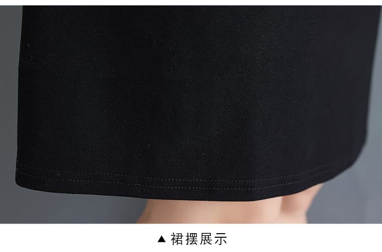 실사 프릴 그는 벤 작은 검은 드레스 빅 사이즈 여성 의류 반팔 티셔츠 치마 아이들 여름 고급 절묘한 드레스 상세 이미지 18