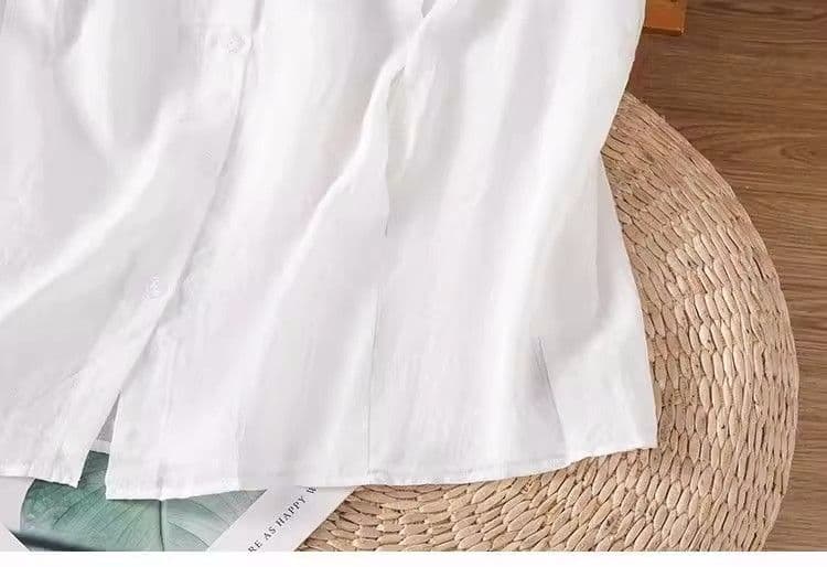 비 실사 민소매 문예 연령 감소 자수 셔츠 새로운 여름 무거운 작업 작은 셔츠 레트로 조끼 품격 맨위 상세 이미지 22