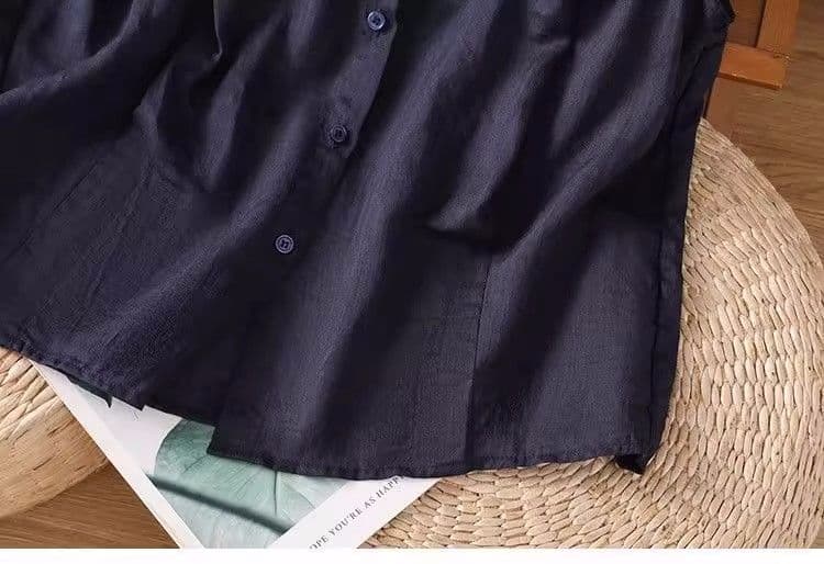 비 실사 민소매 문예 연령 감소 자수 셔츠 새로운 여름 무거운 작업 작은 셔츠 레트로 조끼 품격 맨위 상세 이미지 28