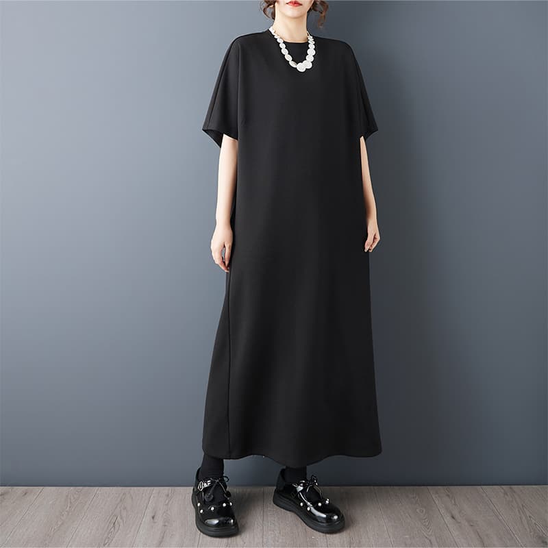 실사 검정색 작은 대중 Chic 드레스 여름 새로운 루즈핏 품격 스트레이트 치마 이미지 2