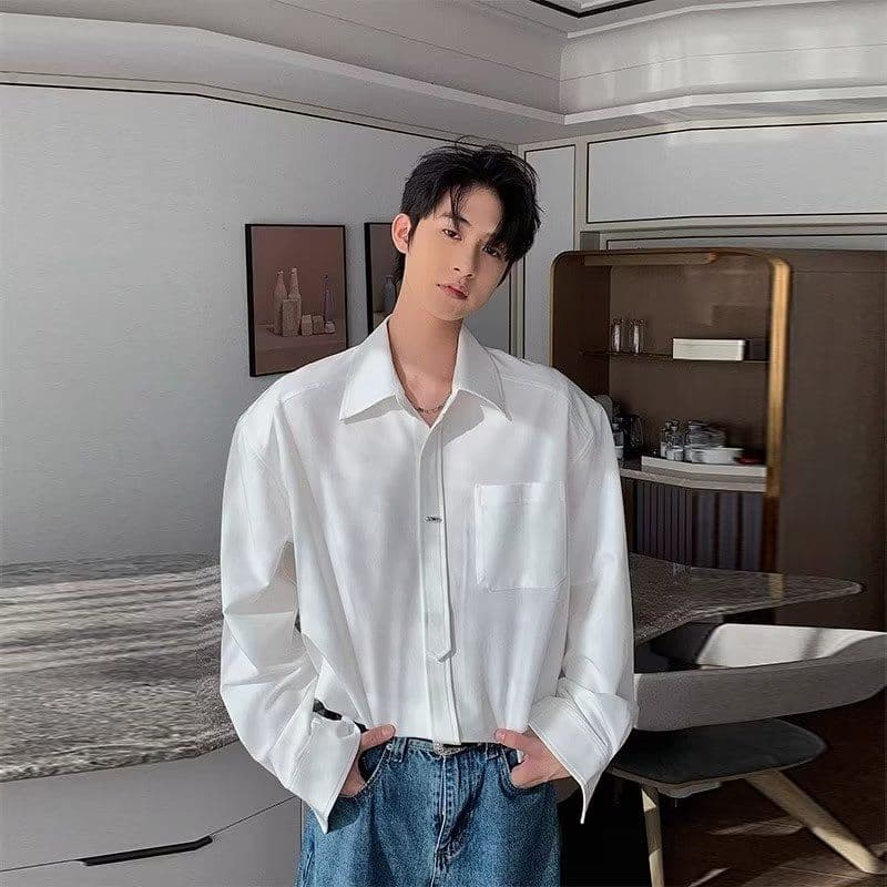 2026 새로운 긴팔 디자인 센스 작은 대중 셔츠 빛 요리 한 바람 남성 의류 맨위 봄 고급 빅 사이즈 재킷