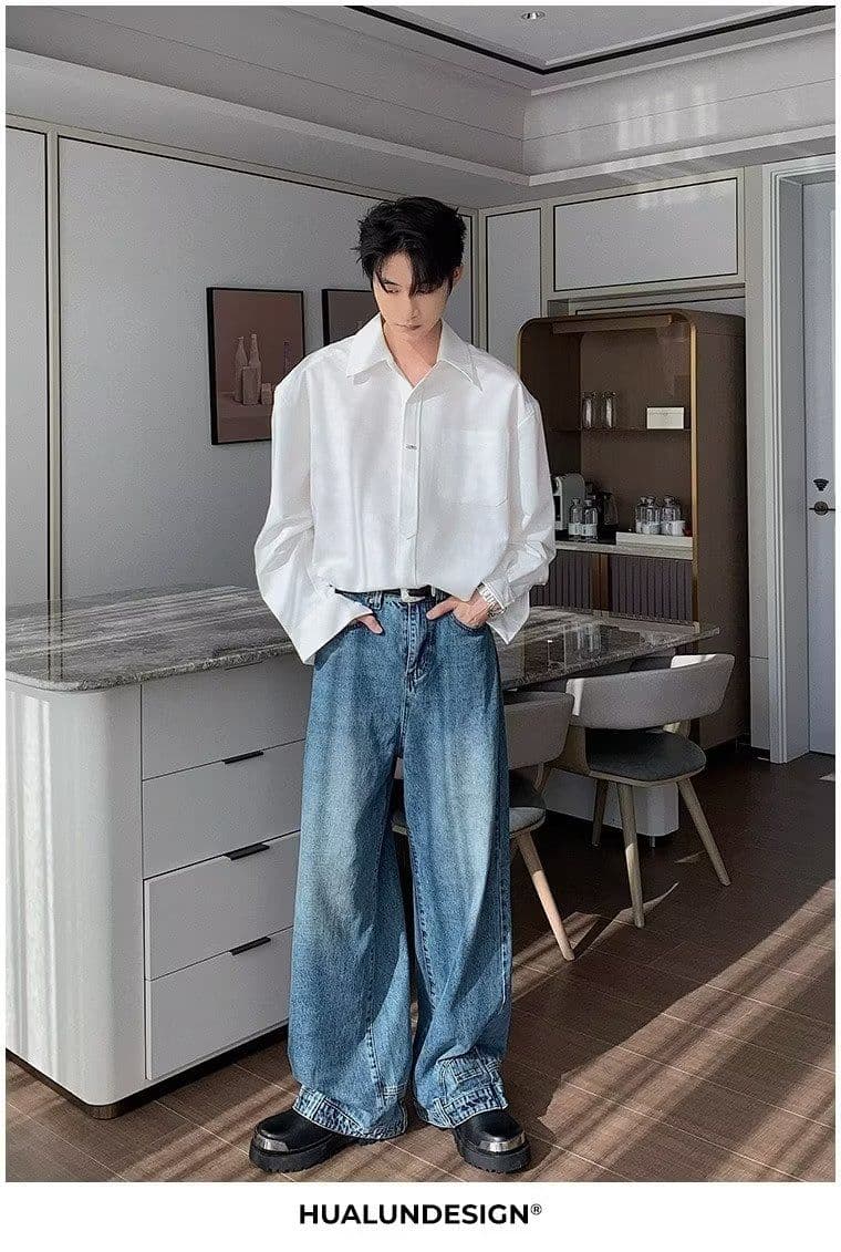 2026 새로운 긴팔 디자인 센스 작은 대중 셔츠 빛 요리 한 바람 남성 의류 맨위 봄 고급 빅 사이즈 재킷 상세 이미지 17