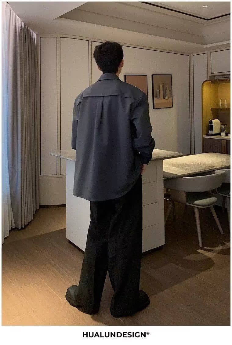 2026 새로운 긴팔 디자인 센스 작은 대중 셔츠 빛 요리 한 바람 남성 의류 맨위 봄 고급 빅 사이즈 재킷 상세 이미지 25