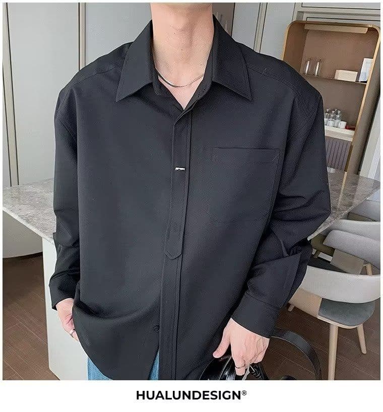2026 새로운 긴팔 디자인 센스 작은 대중 셔츠 빛 요리 한 바람 남성 의류 맨위 봄 고급 빅 사이즈 재킷 상세 이미지 28