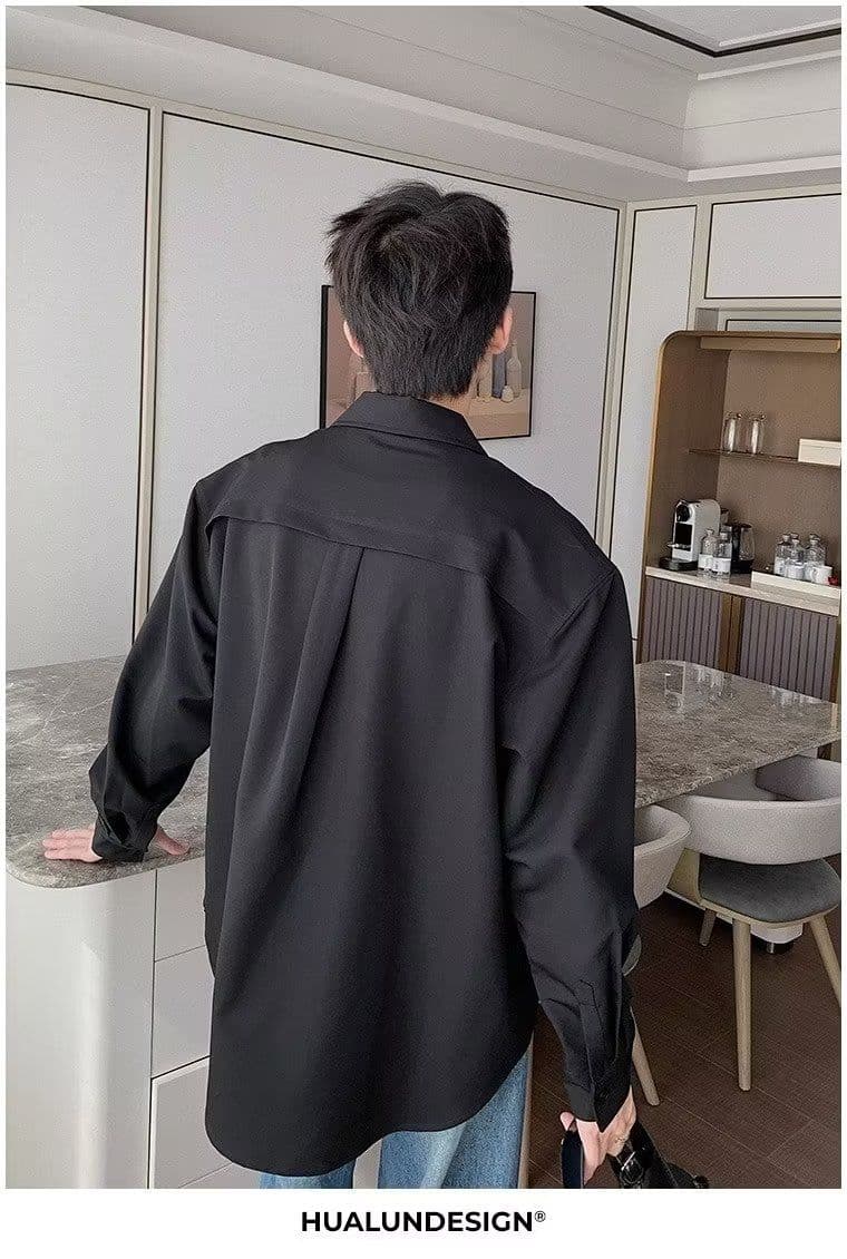 2026 새로운 긴팔 디자인 센스 작은 대중 셔츠 빛 요리 한 바람 남성 의류 맨위 봄 고급 빅 사이즈 재킷 상세 이미지 31