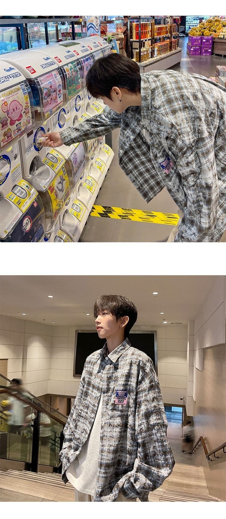 2026 새로운 봄 여름 남자 레트로 홀치기 염색 캐주얼 다용도 셔츠 맨위 상세 이미지 6