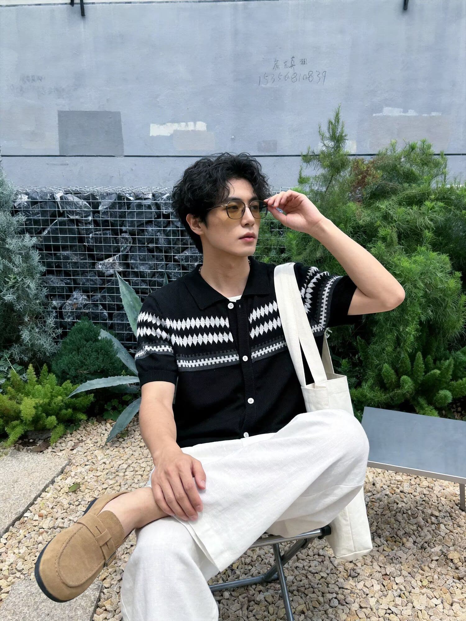 여름 클래식 스트라이프 배색 반팔 POLO 셔츠 남성 폴로 칼라 비즈니스 캐주얼 통기성 니트 카디건 코트 트렌디 상세 이미지 3