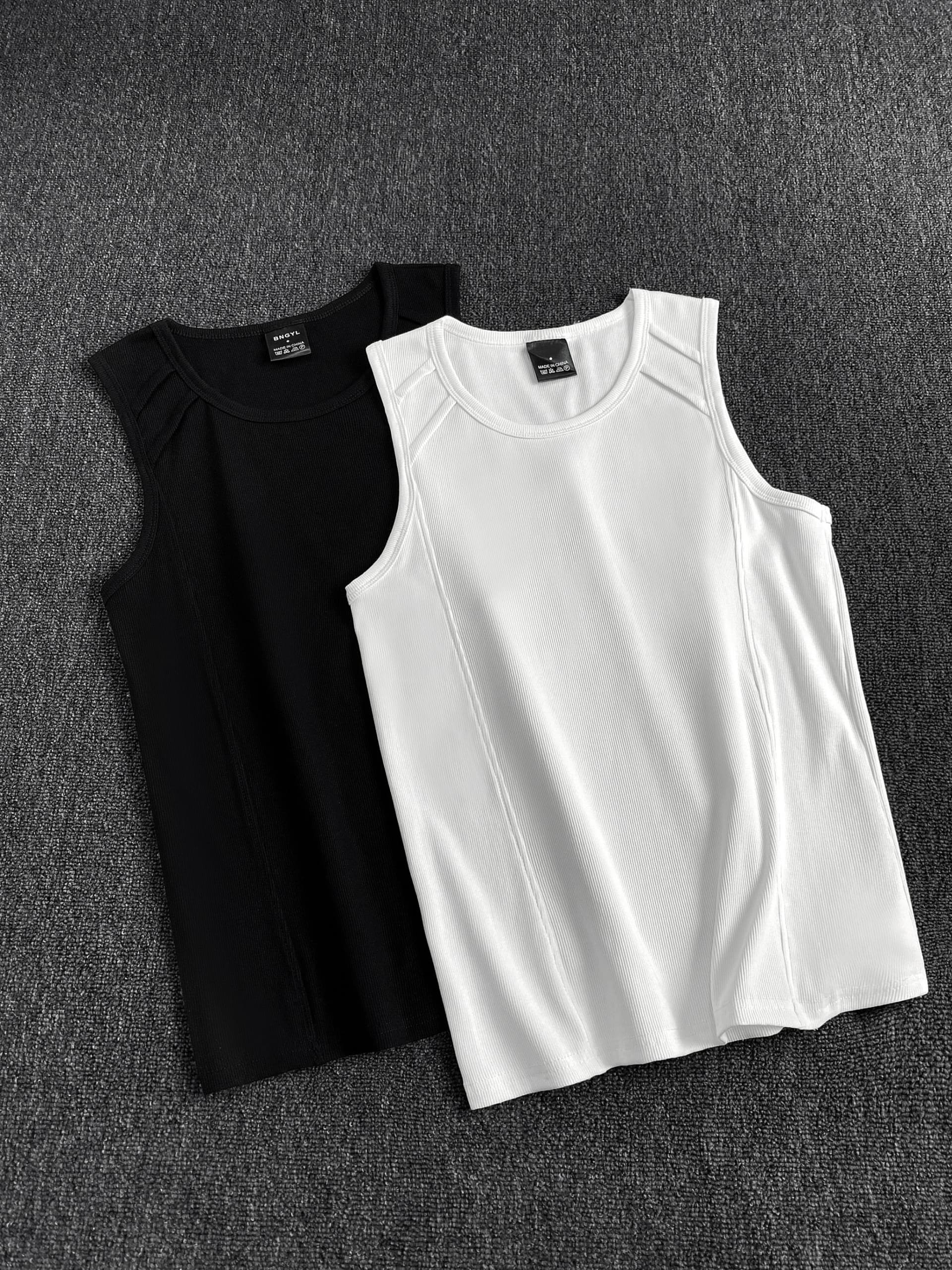 2026 새로운 여름 구덩이 기사 조끼 남자 아메리칸 레트로 피트니스 운동 몸매 가꾸기 신축성 해체 민소매 어깨 상세 이미지 9